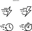 © Syafiq - quick icons isolated on white background. quick icon thin line outline linear quick symbol for logo, web, app, UI. quick icon simple sign.