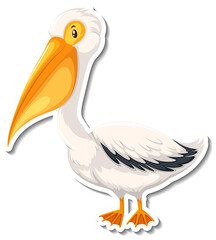 Sticker - Pelican bird cartoon sticker