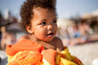 © Jelena Markovic/Stocksy - Toddler wrapped in the towel