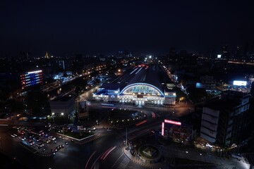 Canvas Print - time traffic at night