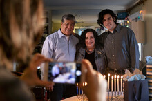 Hanukkah: Family Joins Together For A Holiday Photo