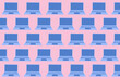 © Gemma can fly/Stocksy - Laptop computers pattern illustration on pink background