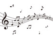 音符イラスト　楽譜のシルエット素材