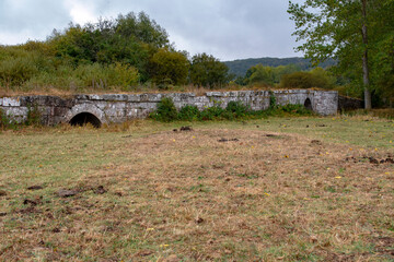 Wall Mural - Roman bridge of Reinosilla in Cantabria.