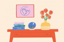 Travel Home Spot Indoors Illustration