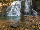 Fototapeta Łazienka - Starzel Wasserfall bei Jungingen, Schwäbische Alb