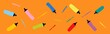 © The Laundry Room/Stocksy - Magic markers with color lines on orange background