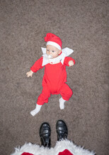 Baby Dressed For Christmas