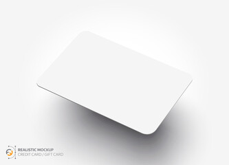 mockup realistic credit / visit / gift card with shadow for your design, isolated on light backgroun