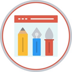 Tools  Flat Circle Vector Icon Design