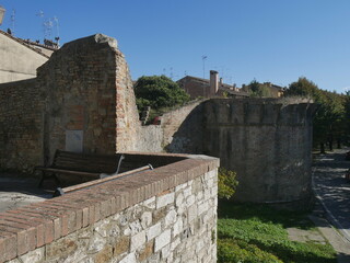 Wall Mural - walls with towers and bulwarks that surround the old town of San Gimignano