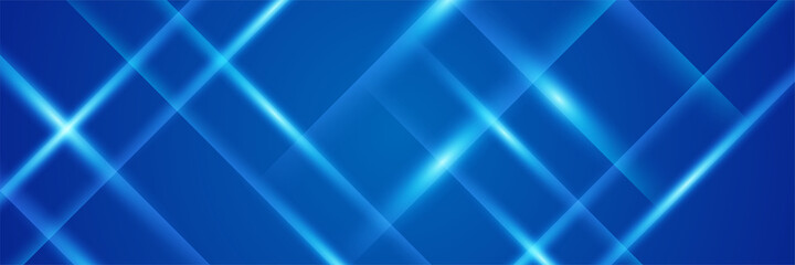 Modern abstract gradient dark navy blue banner background