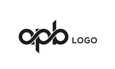 connect APB letters logo design vector template