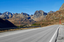Spectacular mountain road, toll road, Silvretta Hochalpenstrasse in autumn. Vorarlberg, Austria.