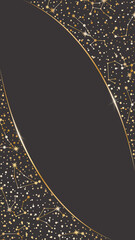 Wall Mural - vector celestial card template for stories and web banners with copy space. shiny golden astrologica