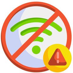 Poster - no wifi flat icon