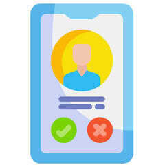 Poster - phone call flat icon