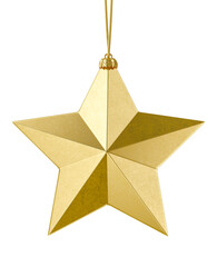 Wall Mural - Christmas star for Christmas tree ornament. 3d render illustration.