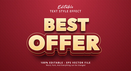 Best Offer Editable Text Effect