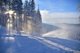 Fototapeta Na ścianę - Skrzyczne Peak, Beskidy Mountains, Poland, winter, snow,