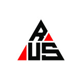 Fototapeta  - RUS triangle letter logo design with triangle shape. RUS triangle logo design monogram. RUS triangle vector logo template with red color. RUS triangular logo Simple, Elegant, and Luxurious Logo...