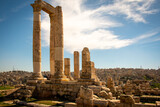 Fototapeta  - The uncompleted roman temple of Hercules at Amman Citadel, Jordan