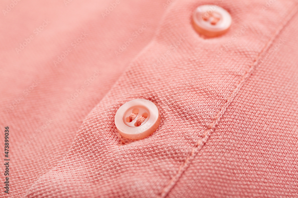 Closeup view of buttons on shirt
