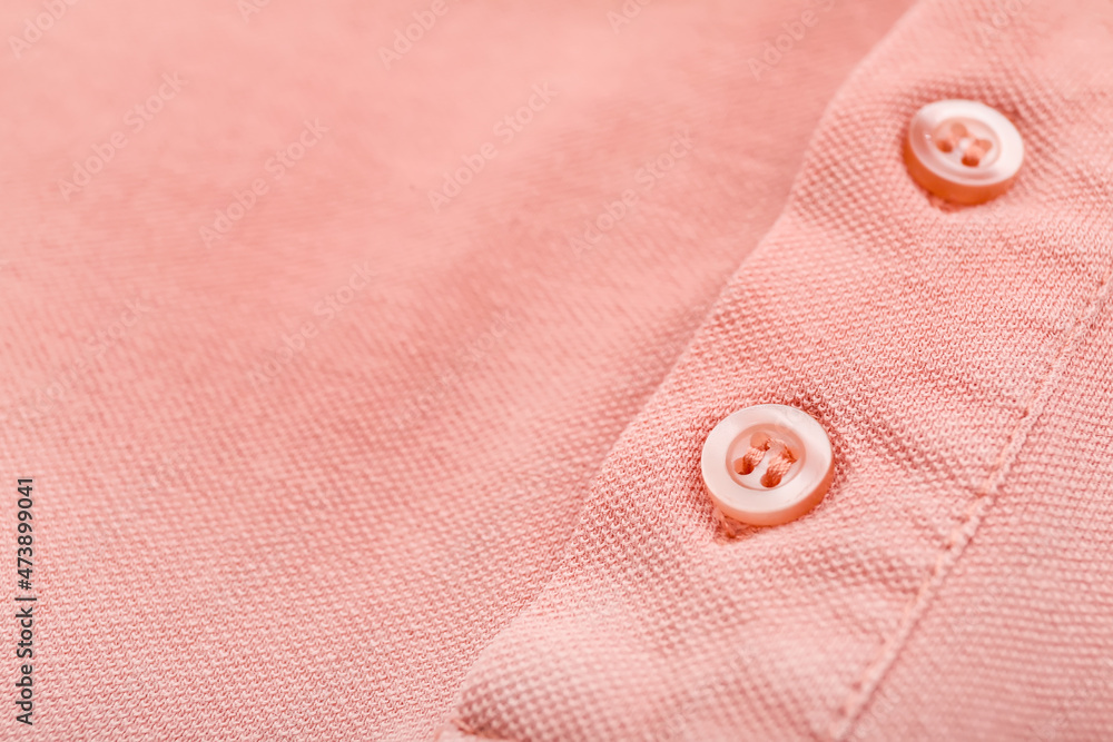 Closeup view of buttons on shirt