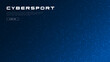 © аska - Cyber Sport banner. Dark blue gradient background with geometric pattern of random squares. Esports abstract background. Design for gaming and cybersport events. Video games. Vector