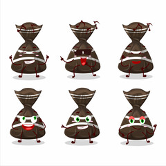 Sticker - An image of chocolate candy wrappers dancer cartoon character enjoying the music