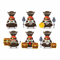 Sticker - miners chocolate candy wrappers cute mascot character wearing helmet