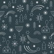 Seamless Christmas and New Year background. Geometric style