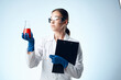 © SHOTPRIME STUDIO - laboratory assistant chemical solutions biologist research study isolated background
