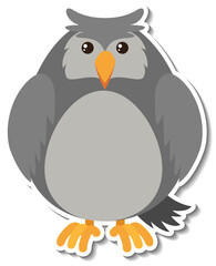 Sticker - Chubby owl animal cartoon sticker