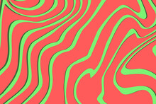 Abstract Red And Green Striped Wavy Background