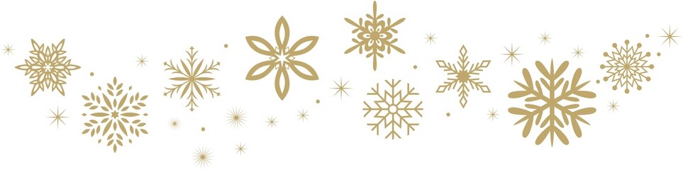 Weihnachtsornament vektor in Gold mit Schneeflocken und Sternen.
Hängende goldene Weihnachtsdekoration auf einem weißen Hintergrund.