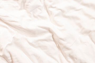  Close up of bedding White sheets with copy space.