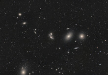 Astrophotography Of Markarians Chain Forming Part Of Virgo Cluster