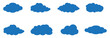 © Marinko - Clouds set isolated on white background. Collection of clouds for web site, poster, placard and wallpaper. Creative modern concept. Clouds vector illustration