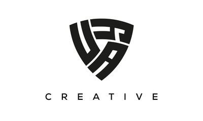 Shield letters UAY creative logo