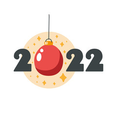 Sticker - 2022 year and ball