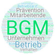 Wortwolke zum BGM = Betriebliches Gesundheitsmanagement