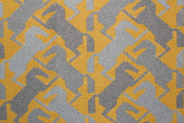 Wall Mural - texture of jacquard fabric with geometric pattern