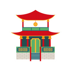 Sticker - chinese culture pagoda