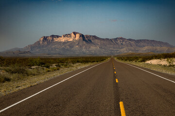 Wall Mural - Road to Guadalupe Mountains National Park, Texas. 