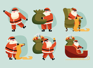 Sticker - christmas celebration six icons