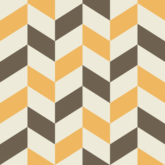 Sticker - Abstract Vertical Zigzag Retro Pattern in Black, Beige, and Yellow Colors. Background for Cards, Textiles, Wrapping Paper