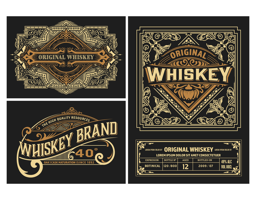 Set of 3 Vintage Labels for Packing Stock Template | Adobe Stock