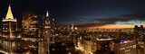 Fototapeta  - New York City view of Lower Manhattan at sunset