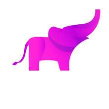 Illustration Of A Pink Elephant